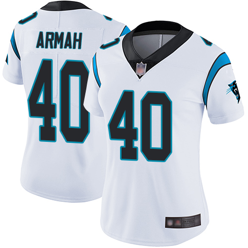 Carolina Panthers Limited White Women Alex Armah Road Jersey NFL Football #40 Vapor Untouchable->youth nfl jersey->Youth Jersey